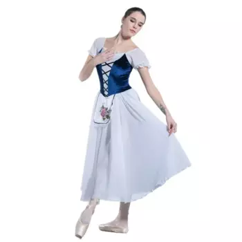 Улюбимые балетные пачки для танцев, 19233, белый/темно-синий лиф, балетная пачка, балетный костюм для выступления на сцене, танцевальная пачка, танцевальные костюмы