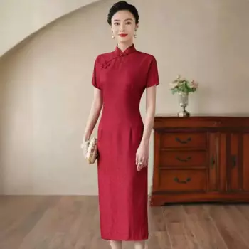 Улучшенная одежда Чонсам из ткани, новинка 2024, высококачественная одежда для свадебных торжеств