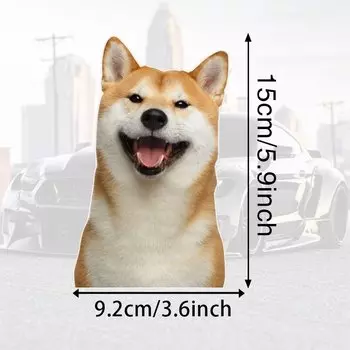 Улыбающаяся Виниловая Наклейка На Автомобиль Шиба-ину, Водонепроницаемая Наклейка Для Ноутбуков, Окон
