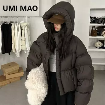UMI MAO Puff Jacket 2024, новый зимний пуховик, женский ультралегкий утепленный пуховик с капюшоном, маленький 90, короткий белый утиный пух