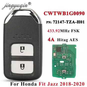 Умная деталь jingyuqin 72147-TZA-H01 433,92 МГц 4A для Honda FIT Jazz XRV Venzel HRV 2018 2019 2020 FCC CWTWB1G0090