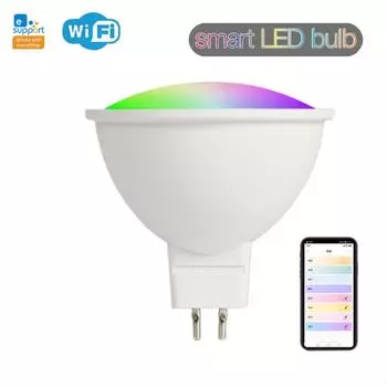Умная лампа MR16 с поддержкой Wi-Fi, RGB +, CW, 5 Вт, 12 В