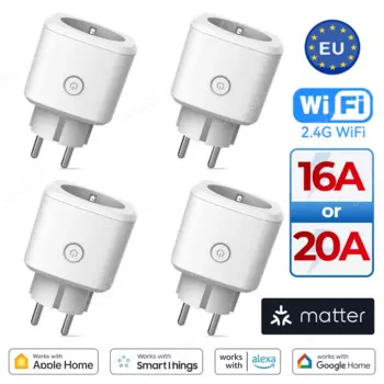 Умная розетка с поддержкой Wi-Fi, 16 А/20 А