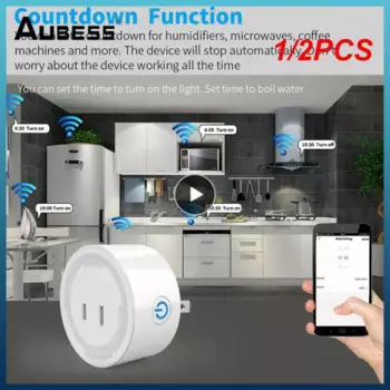 Умная розетка с таймером и Wi-Fi, 10 А, 1/2 шт.
