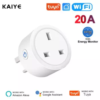 Умная розетка Tuya с поддержкой Wi-Fi, 20 А, с таймером