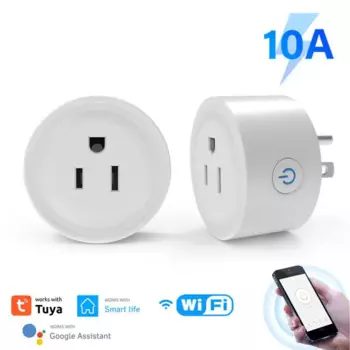Умная розетка Tuya с Wi-Fi и таймером, 10 А