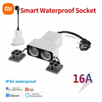 Умная розетка Xiaomi с таймером и поддержкой Wi-Fi, 16 А