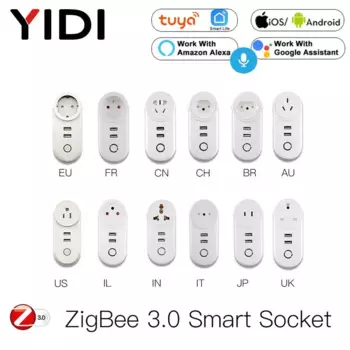 Умная розетка YIDI ZigBee 3.0 с 2 USB