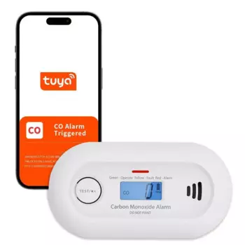 Умная сигнализация V-COME WiFi угарного газа, WiFi детектор газа CO с управлением через приложение Tuya, 10-летняя батарея, CE EN 50291, VC21W