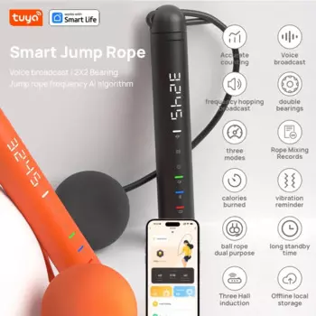 Умная скакалка Tuya, анализ данных APP, скакалки для тренировок для домашнего спортзала, для кроссфита, счетчик скакал для упражнений