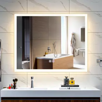 Умное светодиодное зеркало для ванной комнаты с сенсорным выключателем, настенное туалетное зеркало с s