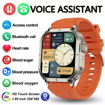 Умные часы мужские с GPS-треком, экран 2024*330 HD AMOLED, с компасом и Пульсометром