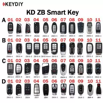 Умные Ключи KEYDIY KD, Совместимые С Моделями ZB — Дистанционный Автомобильный Ключ Для Программатора X2/MAX, Материал ПВХ