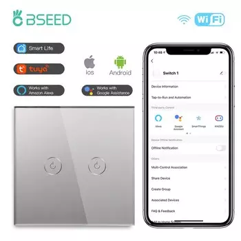 Умные выключатели света BSEED WIF 1/2/3 клавиши