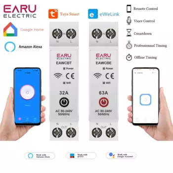 Умный автоматический выключатель EARUELECTRIC Wi-Fi 63А