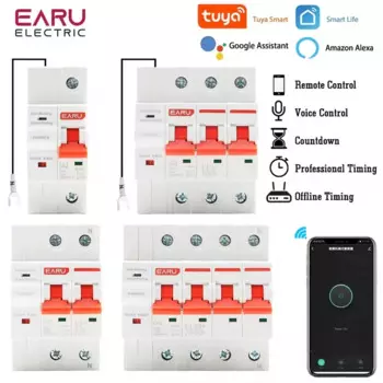 Автоматический выключатель EARUELECTRIC Wi-Fi 1P 2P 3P 4P