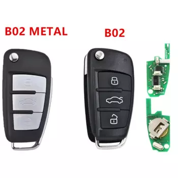Умный Автомобильный ключ B02 для Audi A6L с 3 кнопками, пульт дистанционного управления для KD900 KD900 + URG200