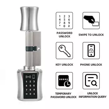 Умный бесключевой цилиндрический замок CB TT