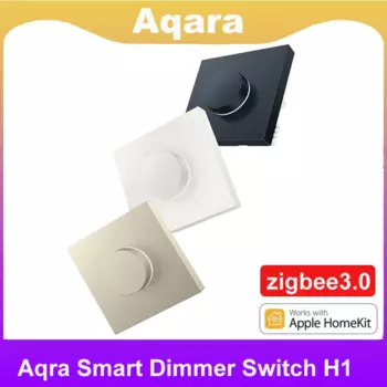 Умный беспроводной регулятор яркости Aqara H1, поворотный выключатель для умного дома, лампочки и занавески с Zigbee 3,0 и управлением через HomeKit