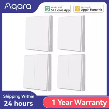 Умный Беспроводной Выключатель Aqara D1 ZigBee, кнопка для выключателя света, дистанционное управление, поддержка Xiaomi Mijia Mi Home Homekit