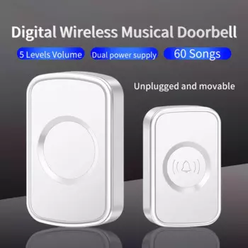 Умный беспроводной водонепроницаемый дверной звонок CACAZI, 300 м, 60 мелодий