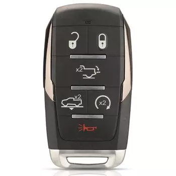 Умный чехол для автомобильного ключа с дистанционным управлением jingyuqin для Dodge RAM 1500, ограниченная длина, LongHorn 2019, 2020, 2021 ФОБ, чехол 3, 4, 5, 6 кнопок