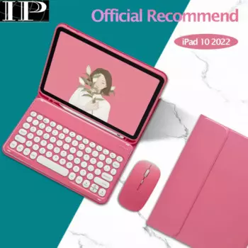 Умный чехол для iPad 10 поколения, 2022, с перезаряжаемой клавиатурой, для iPad 10,9, 10, с магнитной клавиатурой, с русской и испанской раскладкой