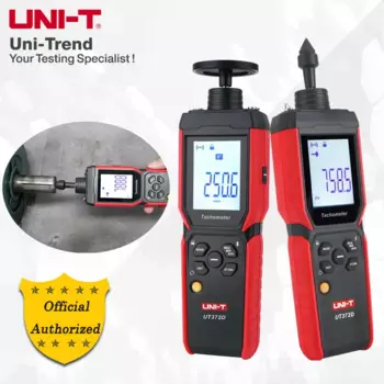 Умный Цифровой тахометр UNI-T UT372D 2-в-1; Контактный и бесконтактный двигатель/фотография/передача данных Bluetooth