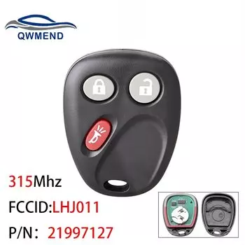 Умный дистанционный ключ QWMEND для GMC Hummer H2 Chevrolet Avalanche Cadillac Escalade 2003-2006, 3 кнопки, 315 МГц, LHJ011