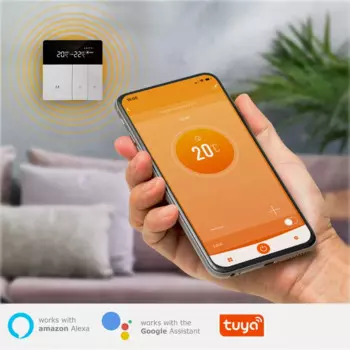 Умный домашний термостат Tuya i8HGB, Wi-Fi, ЖК-дисплей, голосовое управление, пульт дистанционного управления Alexa Alice/Electric/Water