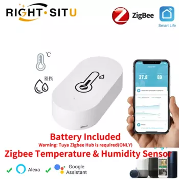 Умный гигрометр Tuya Zigbee, контроллер температуры и влажности, работает с динамиком