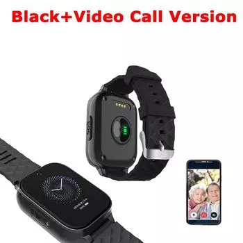 Умный gps-трекер 4G для пожилых людей, аварийное оповещение SOS Alram, двусторонний видеовыход HR & BP, температура тела. Кислород в крови