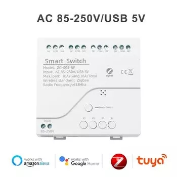 SZKOSTON Умный коммутационный модуль Tuya Zigbee 4 каналов