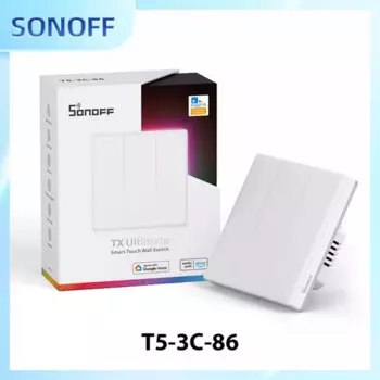 Умный настенный выключатель SONOFF TX Ultimate, сенсорный выключатель с полным сенсорным управлением, стандартное стандарта европейского стандарта, с несколькими датчиками, дистанционное управление EWeLink