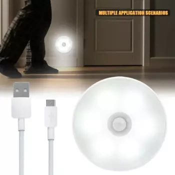 Умный ночник с датчиком движения, лампа с USB-зарядкой для спальни, кухни, ванной, туалета