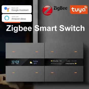Умный переключатель ZSVIOT 2 шт Tuya Zigbee с дисплеем
