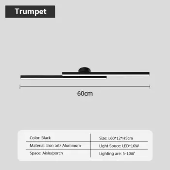 Умный потолочный светильник CETANT черный/золотой 60/80 см