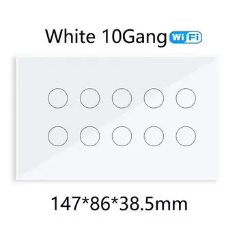 Умный сенсорный выключатель Liwokit Wi-Fi 10 клавиш