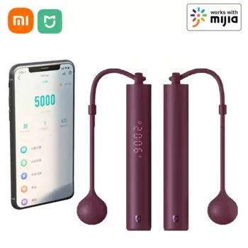 Умный Скакалка Xiaomi MIJIA, устройство для фитнеса и потери веса, запись данных в режиме реального времени, Интеллектуальный подсчет, можно подключить к приложению