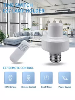 Умный Светодиодный Выключатель Лампы E27 E26, Пульт Дистанционного Управления С Регулируемой Яркостью