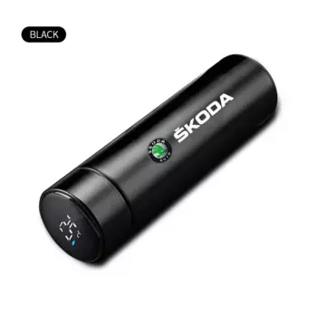 Умный термос с логотипом автомобиля, чашка с дисплеем температуры для Skoda Octavia MK2 MK1 2 3 A5 A7 A8 Fabia Karoq, Быстрый Kamiq Scala