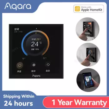 Умный термостат Aqara S3, сенсорный экран 3,95 дюйма, голосовое управление, дистанционное управление, датчик температуры и влажности, домашний комплект