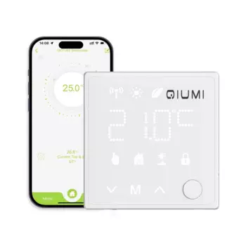 Умный термостат Qiumi с Wi-Fi, для системы теплого пола и отопления котлов с управлением через приложение, работает с Alexa,Googlehome