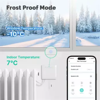 Умный термостат с Wi-Fi для проводного радиатора для Ecowatt мониторинг электричества App с дистанционным управлением (A)