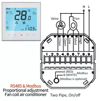 Умный термостат SHOJZJ для фанкойла