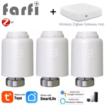 Умный термостатический радиатор ZigBee, программируемый термостат, регулятор температуры нагревателя, клапан для Alexa Google Assiatant