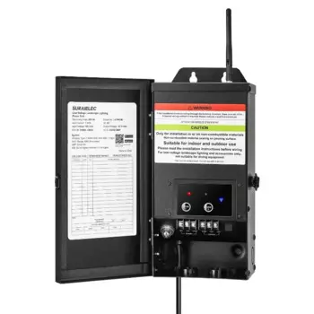 Умный трансформатор низкого напряжения Suraielec, Wi-Fi, 200 Вт, для внутреннего и наружного освещения, ландшафтный осветительный трансформатор с 2 зонами, 120 в