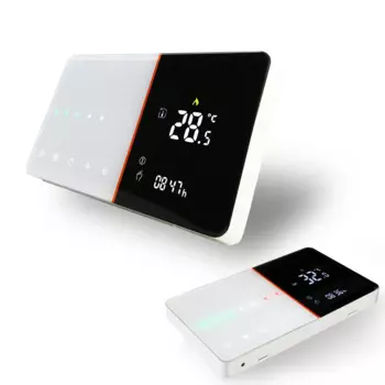 Умный Wi-Fi термостат Qiumi для теплого пола, электрического/газового бойлера, работает с Alexa Google Home