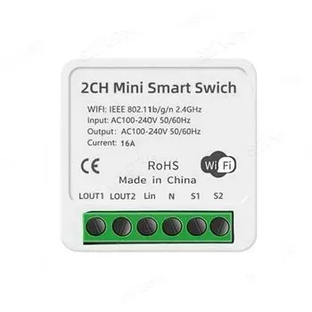 Умный Wi-Fi выключатель SZKOSTON 2-х канальный