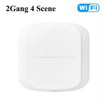 Умный Wi-Fi/Zigbee переключатель Tuya, кнопочный переключатель, 2 клавиши, 6 сцен, беспроводной дистанционный контроллер для умного дома, автоматический переключатель